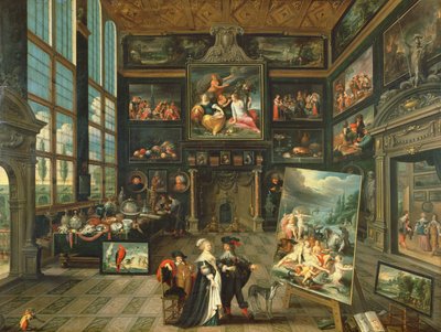 Interieur van een galerij, 1637 door Cornelis de Baellieur